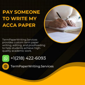 Pay Someone To Write My ACCA Paper